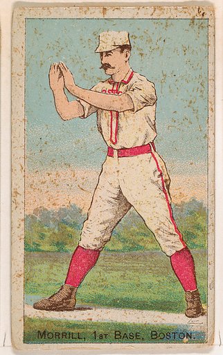 Morrill (Hands Outstretched), 1st Base, Boston, from the Gold Coin series (N284) for Gold Coin Chewing Tobacco