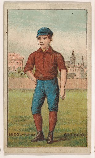 Nicol, Right Field, St. Louis, from the Gold Coin series (N284) for Gold Coin Chewing Tobacco