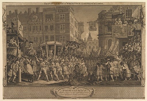 The Industrious 'Prentice Lord Mayor of London: Industry and Idleness, plate 12