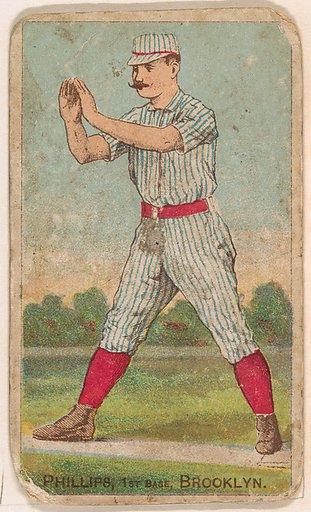 Phillips,1st Base, Brooklyn, from the Gold Coin series (N284) for Gold Coin Chewing Tobacco