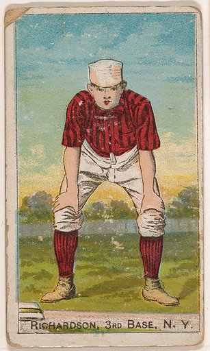 Richardson (Hands At Knees), 3rd Base, New York, from the Gold Coin series (N284) for Gold Coin Chewing Tobacco