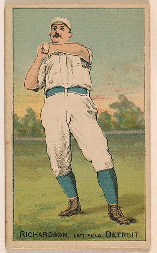 Richardson (Hands At Right Shoulder), Left Field, Detroit, from the Gold Coin series (N284) for Gold Coin Chewing Tobacco