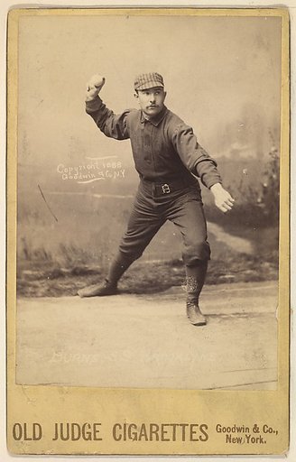 Thomas P. "Oyster" Burns, Shortstop, Brooklyn, from the series Old Judge Cigarettes