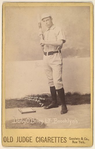 Darby O'Brien, Left Field, Brooklyn, from the series Old Judge Cigarettes