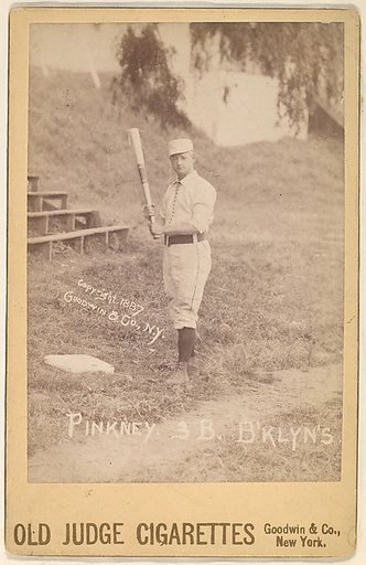 George Burton Pinkney, 3rd Base, Brooklyn, from the series Old Judge Cigarettes