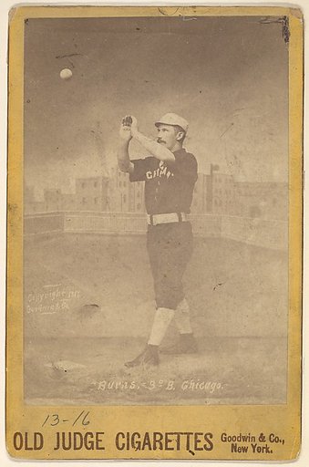 Burns, 3rd Base, Chicago, from the series Old Judge Cigarettes