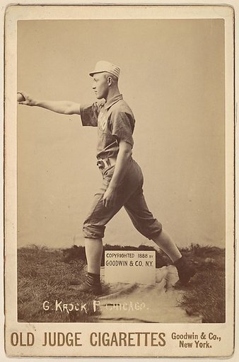Gus Krock, Pitcher, Chicago, from the series Old Judge Cigarettes