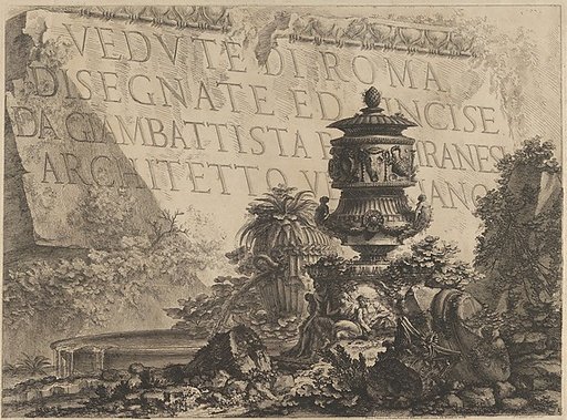 Title page for "Vedute di Roma"