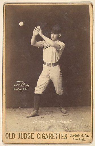 Shomberg, 1st Base, Indianapolis, from the series Old Judge Cigarettes