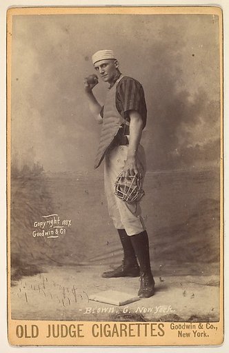 Brown, Catcher, New York, from the series Old Judge Cigarettes