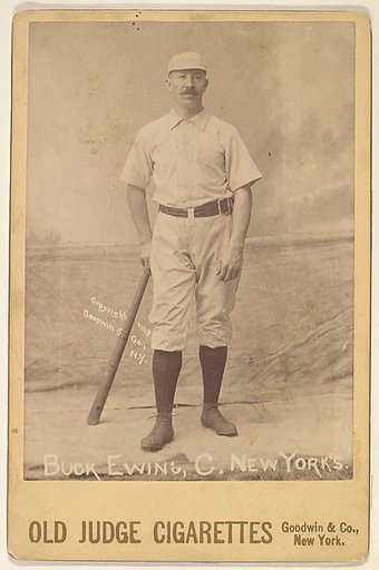 Buck Ewing, Catcher, New York, from the series Old Judge Cigarettes