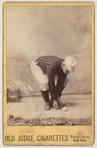 Gore, Center Field, New York, from the series Old Judge Cigarettes