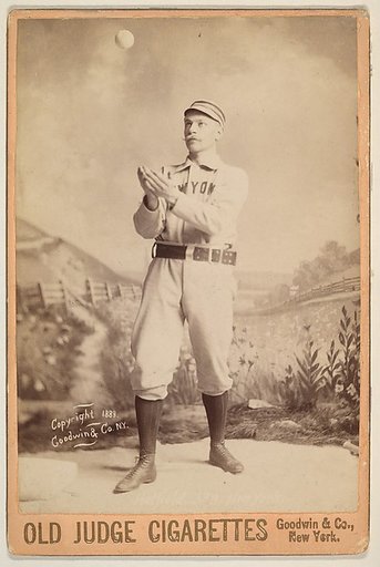 Hatfield, 3rd Base, New York, from the series Old Judge Cigarettes