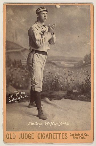 Slattery, Left Field, New York, from the series Old Judge Cigarettes