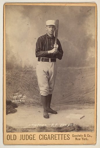 Tiernan, Right Field, New York, from the series Old Judge Cigarettes