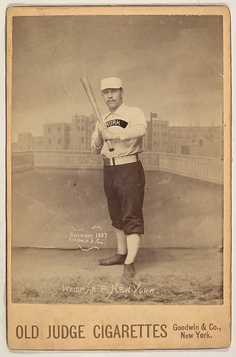 Weidman, Pitcher, New York, from the series Old Judge Cigarettes