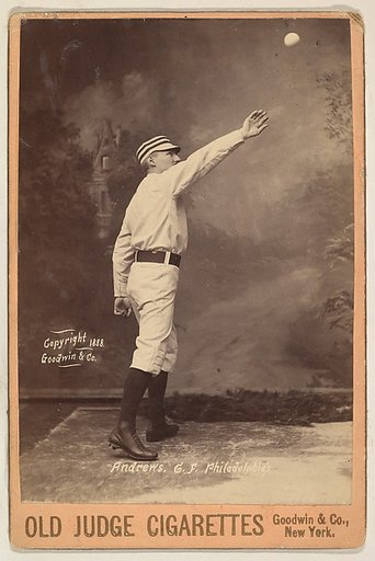 Andrews, Center Field, Philadelphia, from the series Old Judge Cigarettes