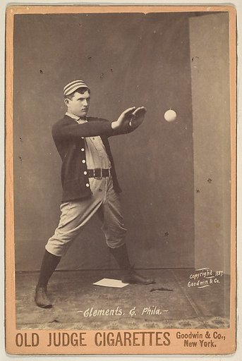 Clements, Catcher, Philadelphia, from the series Old Judge Cigarettes