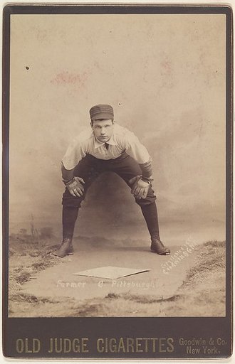 William Charles Farmer, Catcher, Pittsburgh, from the series Old Judge Cigarettes