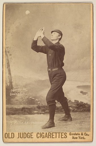 Hoover, Right Field, Philadelphia, from the series Old Judge Cigarettes