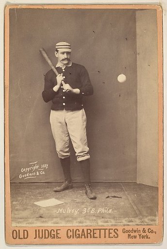 Mulvey, 3rd Base, Philadelphia, from the series Old Judge Cigarettes