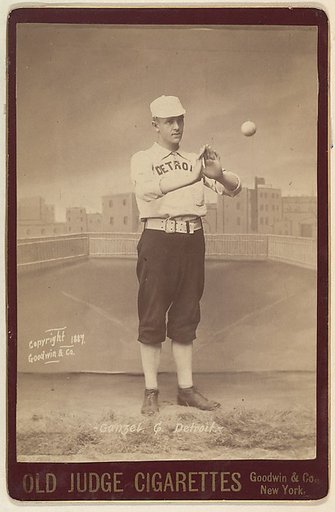 Ganzel, Catcher, Detroit, from the series Old Judge Cigarettes