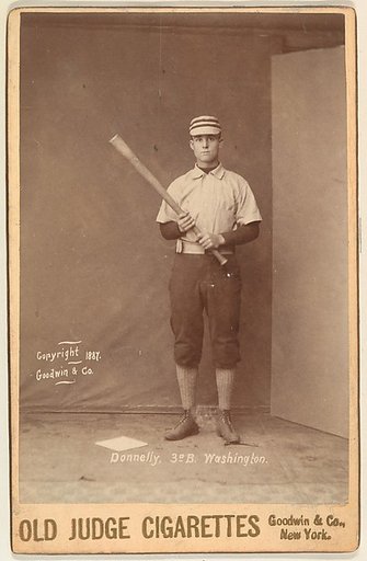 Donnelly, 3rd Base, Washington, from the series Old Judge Cigarettes