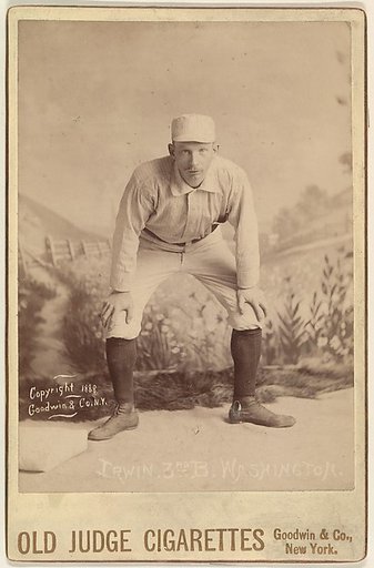 Irwin, 3rd Base, Washington, from the series Old Judge Cigarettes