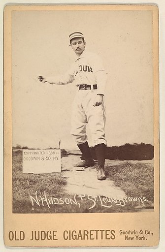 N. Hudson, Pitcher, St. Louis Browns, from the series Old Judge Cigarettes