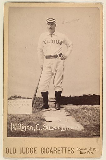 Milligan, Catcher, St. Louis Browns, from the series Old Judge Cigarettes