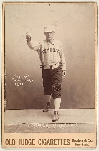 Conway, Pitcher, Detroit, from the series Old Judge Cigarettes