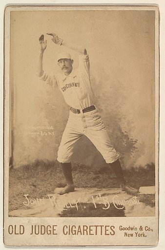 John Reilly, 1st Base, Cincinnati, from the series Old Judge Cigarettes