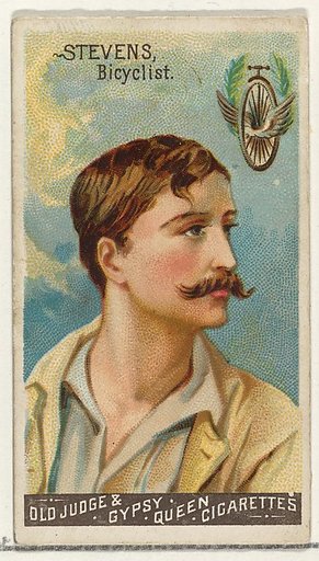 Stevens, Bicyclist, from the Goodwin Champion series for Old Judge and Gypsy Queen Cigarettes