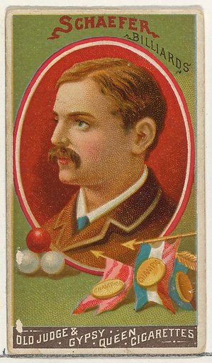 Jacob Schaefer, Jr., Billiards, from the Goodwin Champion series for Old Judge and Gypsy Queen Cigarettes