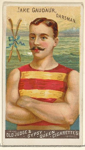 Jake Gaudaur, Oarsman, from the Goodwin Champion series for Old Judge and Gypsy Queen Cigarettes