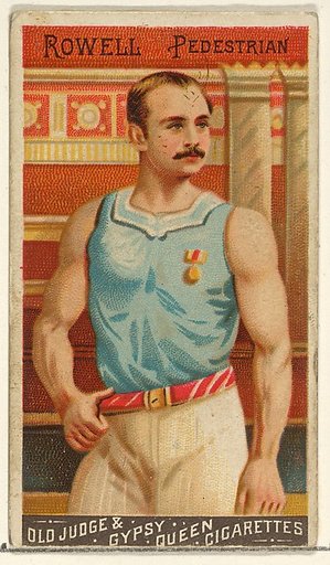 Rowell, Pedestrian, from the Goodwin Champion series for Old Judge and Gypsy Queen Cigarettes