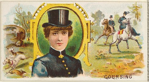 Coursing, from the Games and Sports series (N165) for Old Judge Cigarettes