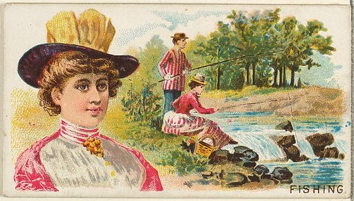 Fishing, from the Games and Sports series (N165) for Old Judge Cigarettes