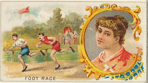 Foot Race, from the Games and Sports series (N165) for Old Judge Cigarettes