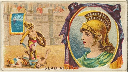 Gladiators, from the Games and Sports series (N165) for Old Judge Cigarettes
