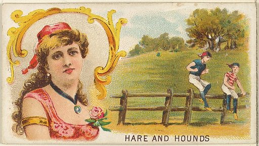 Hare and Hounds, from the Games and Sports series (N165) for Old Judge Cigarettes