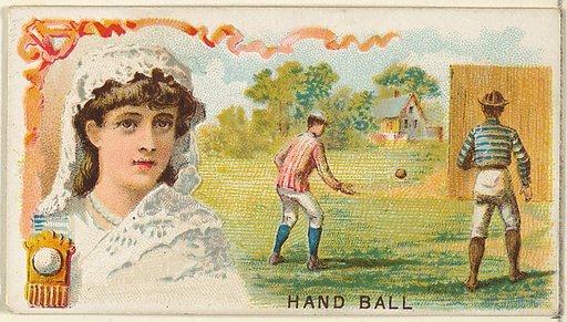 Handball, from the Games and Sports series (N165) for Old Judge Cigarettes
