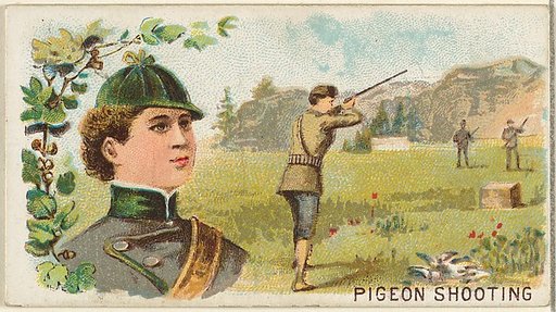 Pigeon Shooting, from the Games and Sports series (N165) for Old Judge Cigarettes