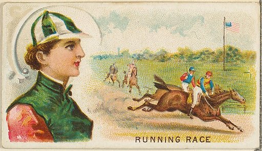 Running Race, from the Games and Sports series (N165) for Old Judge Cigarettes