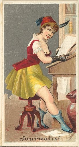 Journalist, from the Occupations for Women series (N166) for Old Judge and Dogs Head Cigarettes