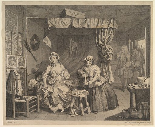 A Harlot's Progress, Plate 3