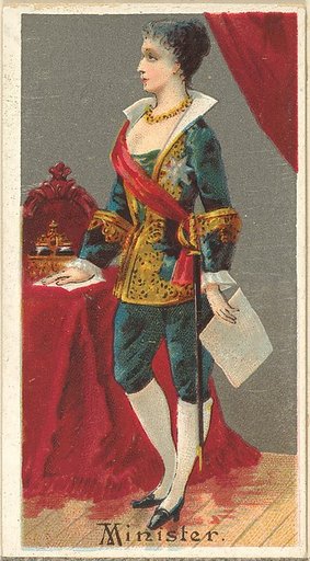 Minister, from the Occupations for Women series (N166) for Old Judge and Dogs Head Cigarettes