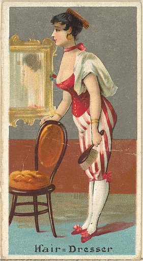 Hairdresser, from the Occupations for Women series (N166) for Old Judge and Dogs Head Cigarettes