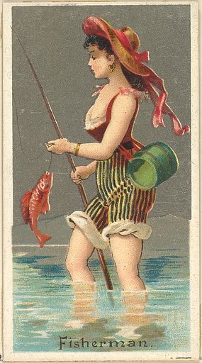 Fisherman, from the Occupations for Women series (N166) for Old Judge and Dogs Head Cigarettes