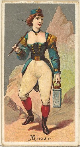 Miner, from the Occupations for Women series (N166) for Old Judge and Dogs Head Cigarettes